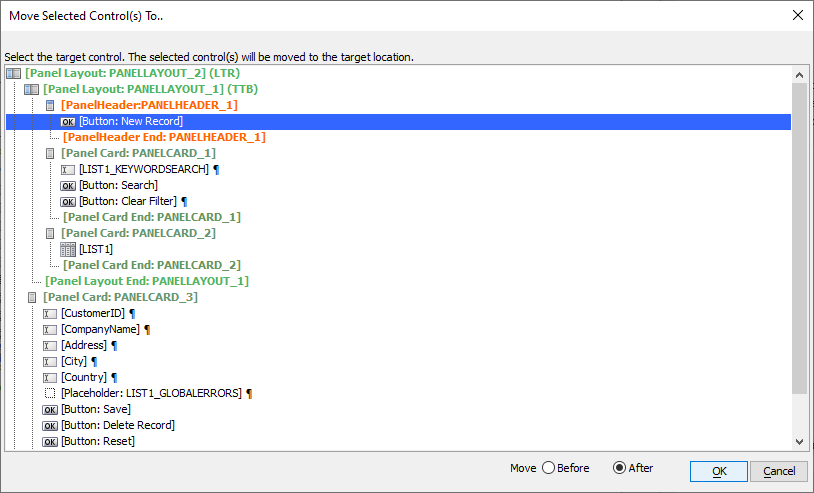 Moving the Synchronize button into the Search Part Panel
Header after the New Record button.